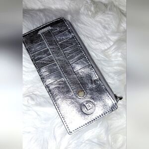 LB Leatherboss Metallic Silver Women's Wallet